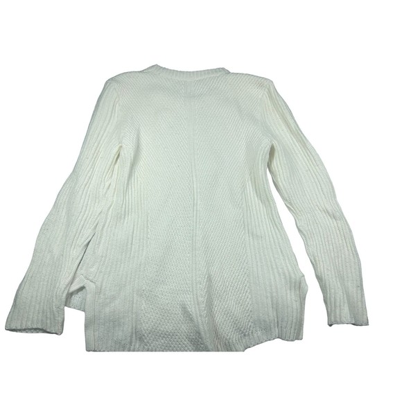 Madewell Women's Ivory Holcomb Textured Ribbed Sweater Size S Cotton Blend - Picture 3 of 6